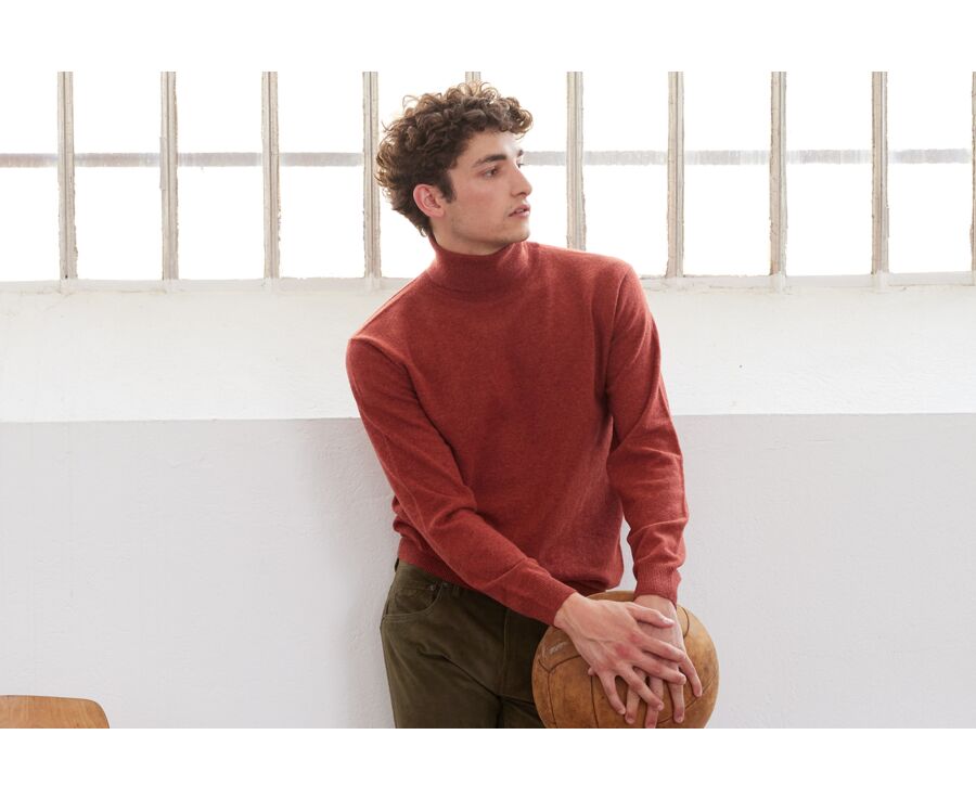 Pull col roulé homme laine Epine Chiné - EMERIC
