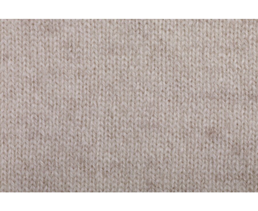 Pull col roulé homme laine - Beige Clair Chiné - EMERIC