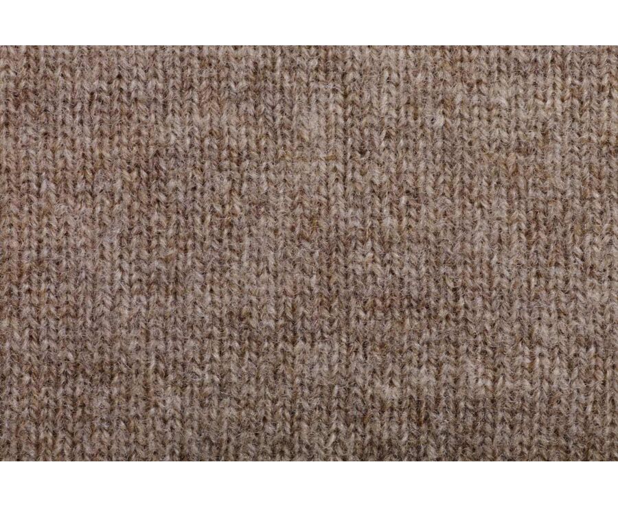 Pull col roulé homme laine -Taupe Chiné Clair - EMERIC