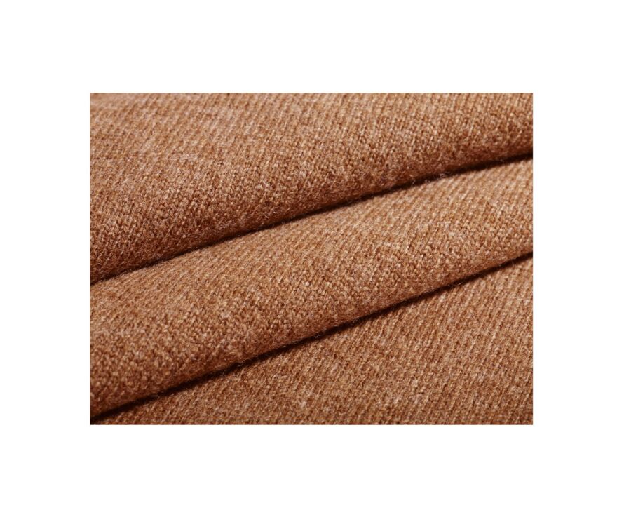 Pull homme laine col V Noisette Chiné - ELIAN