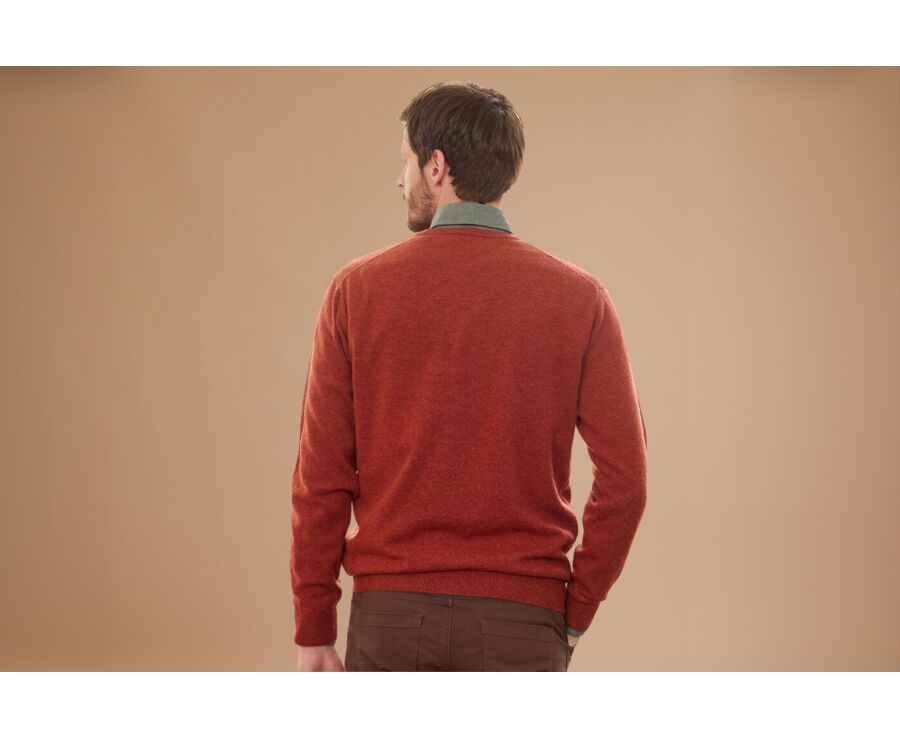 Pull homme laine col V Epice Chiné - ELIAN