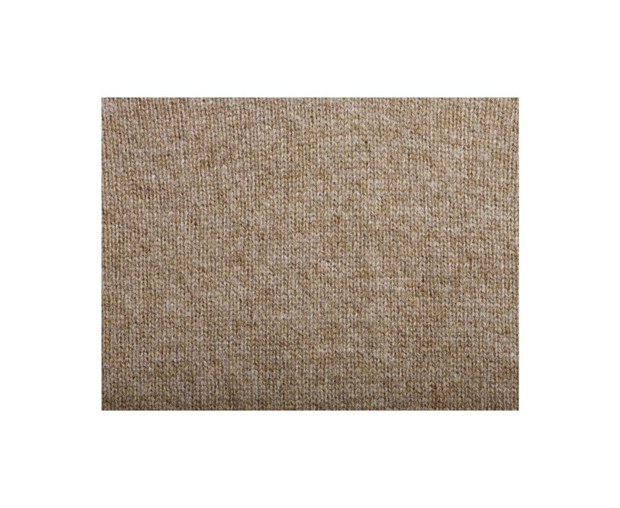 Pull homme laine col V Beige Foncé Chiné - ELIAN