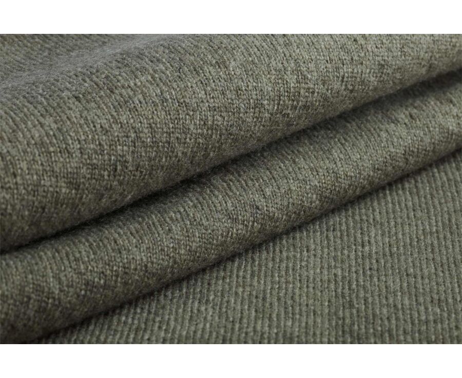 Pull homme col V eucalyptus chiné en laine d'agneau - ELIAN