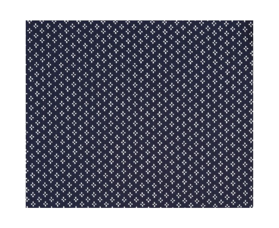 Chemise imprimée navy motifs beiges - Col français - ALPHONSE
