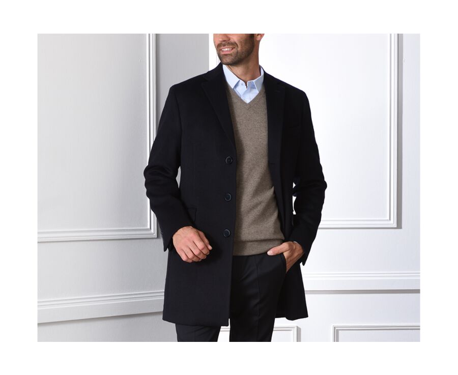 Do not Infectious disease shortly Manteau homme laine cachemire hiver Marine Honoré | Bexley