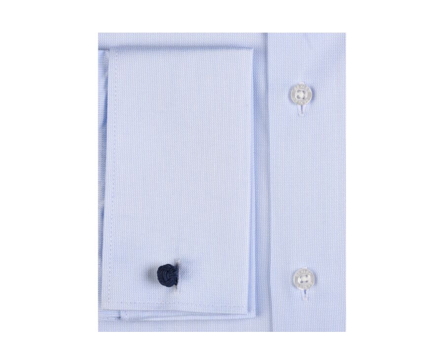 Chemise bleu pâle à boutons de manchettes - PAOLO