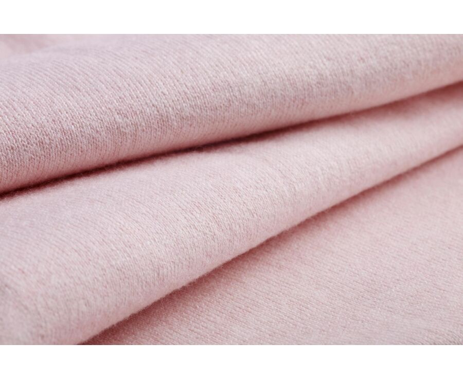 Pull fin homme coton bio/cachemire - Rose Clair Chiné - VLAD