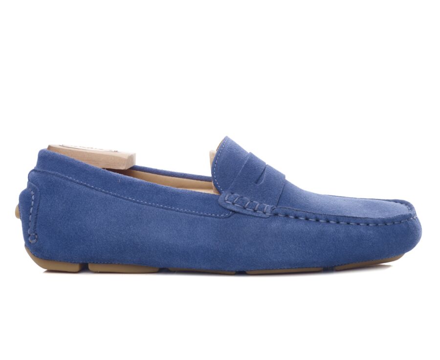 Mocassin homme été Velours Bleu - SEACREST II