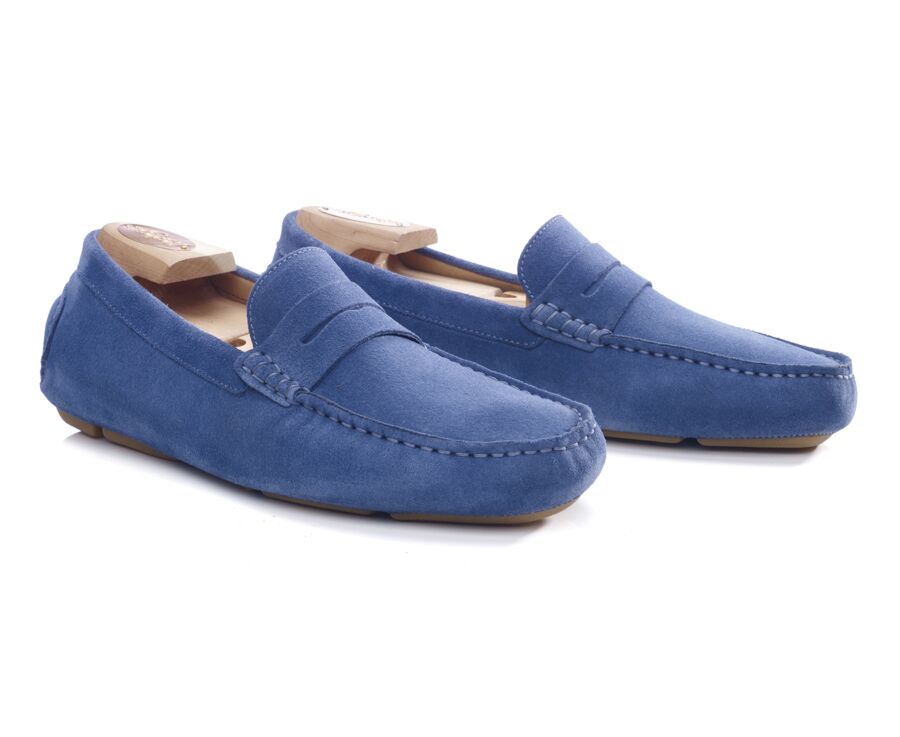 Mocassin homme été Velours Bleu - SEACREST II