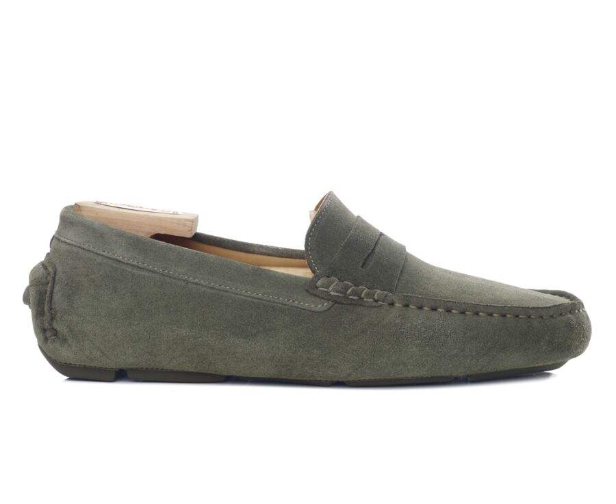 Mocassin homme été Velours Vert - SEACREST II