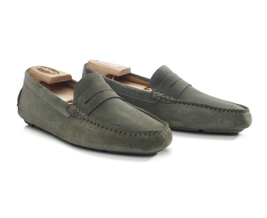 Mocassin homme été Velours Vert - SEACREST II