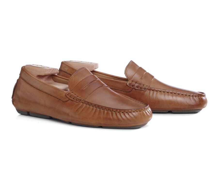 Mocassin homme été Cognac patiné - SEACREST II