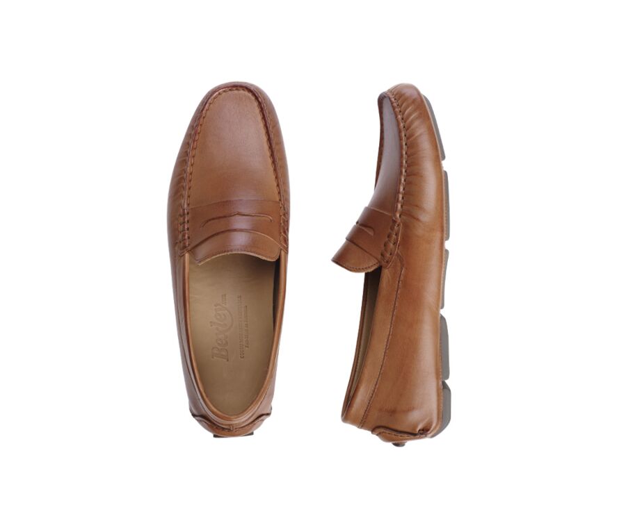 Mocassin homme été Cognac patiné - SEACREST II