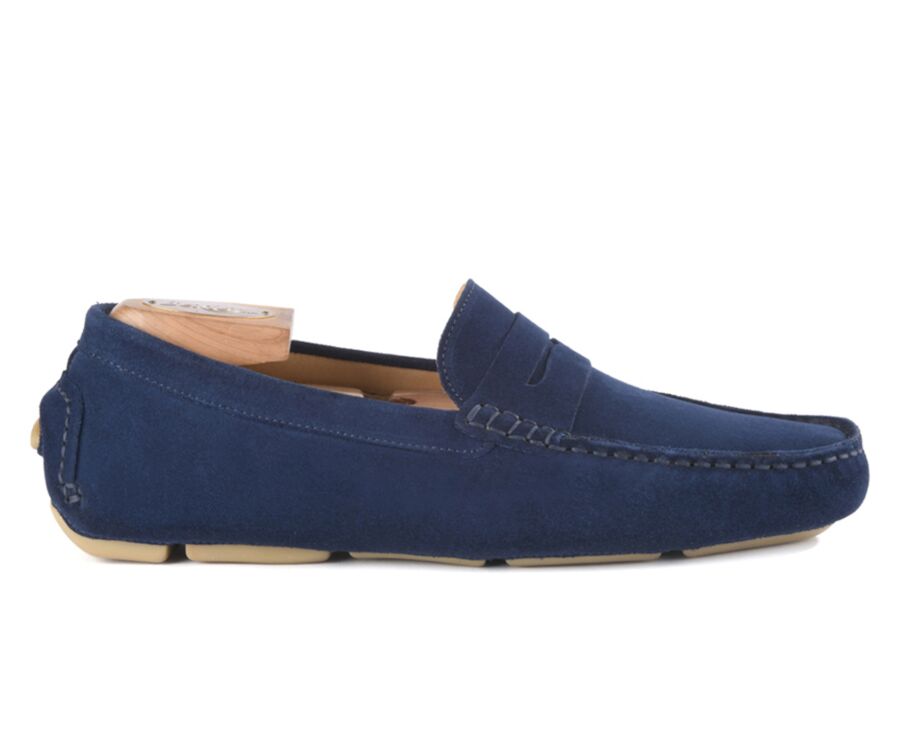 Mocassin homme été Velours Bleu indigo - SEACREST