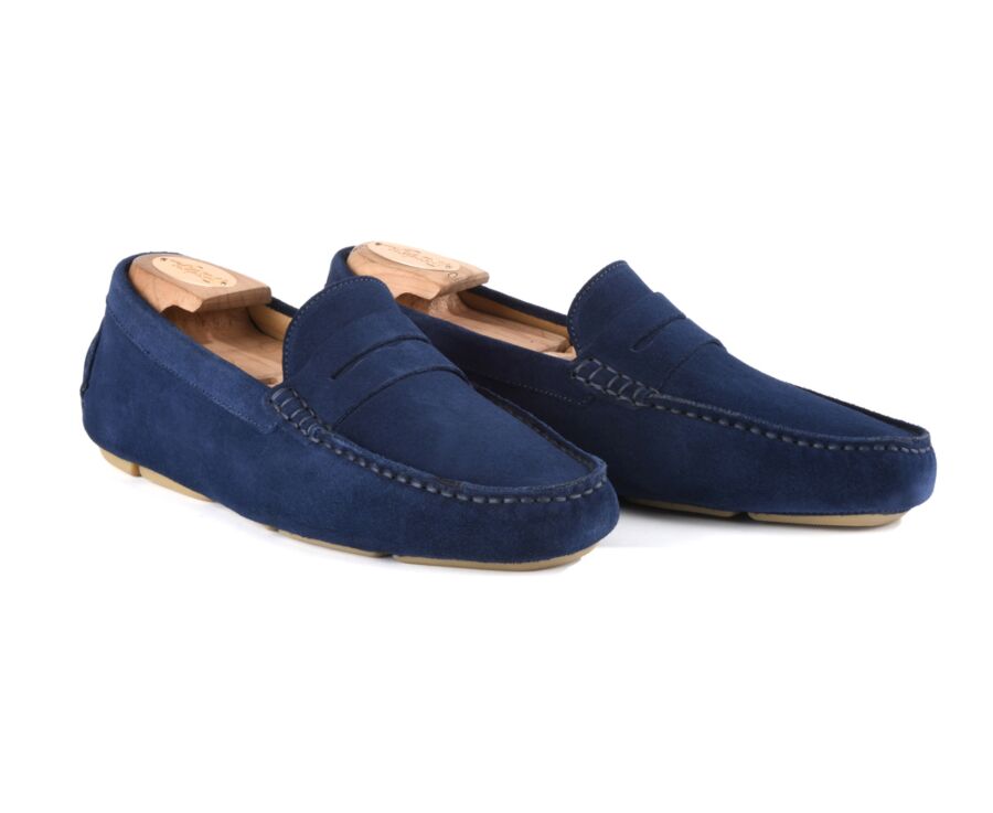Mocassin homme été Velours Bleu indigo - SEACREST
