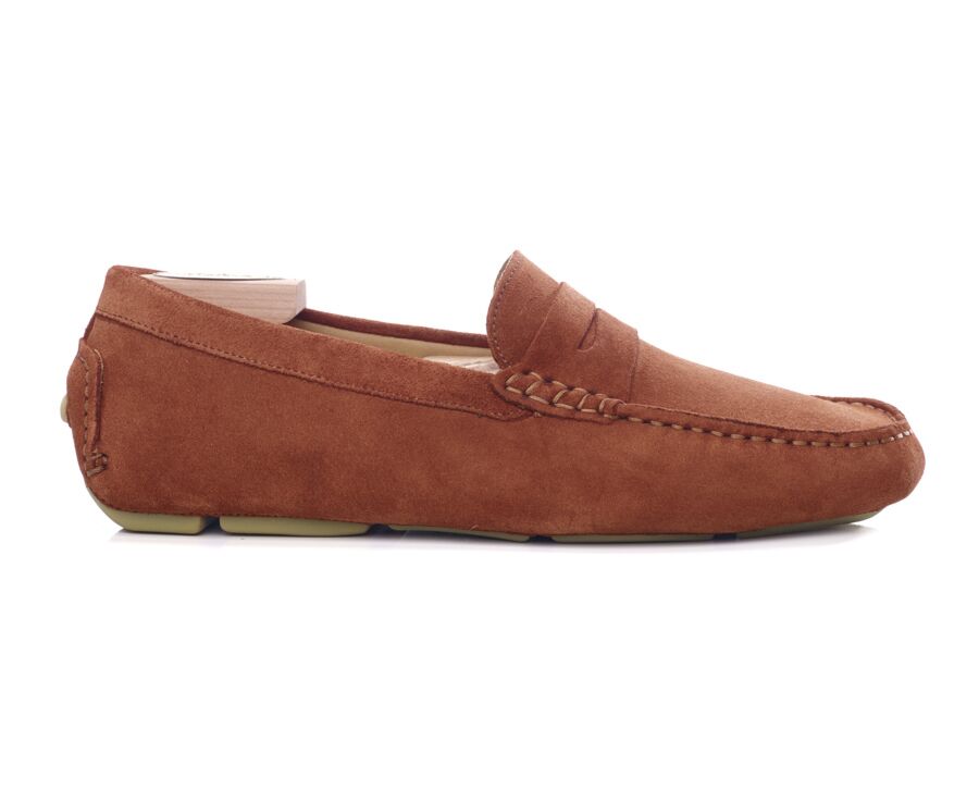 Mocassin homme été Velours Brique - SEACREST II