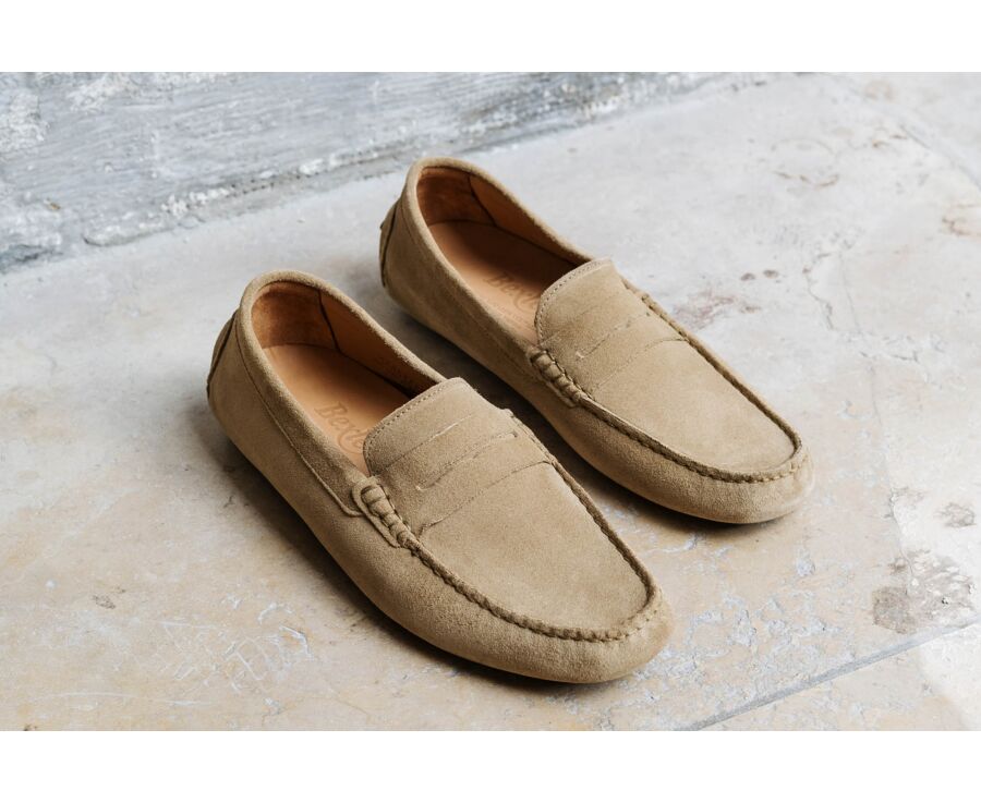 Mocassin homme Velours Beige Foncé - SEACREST II