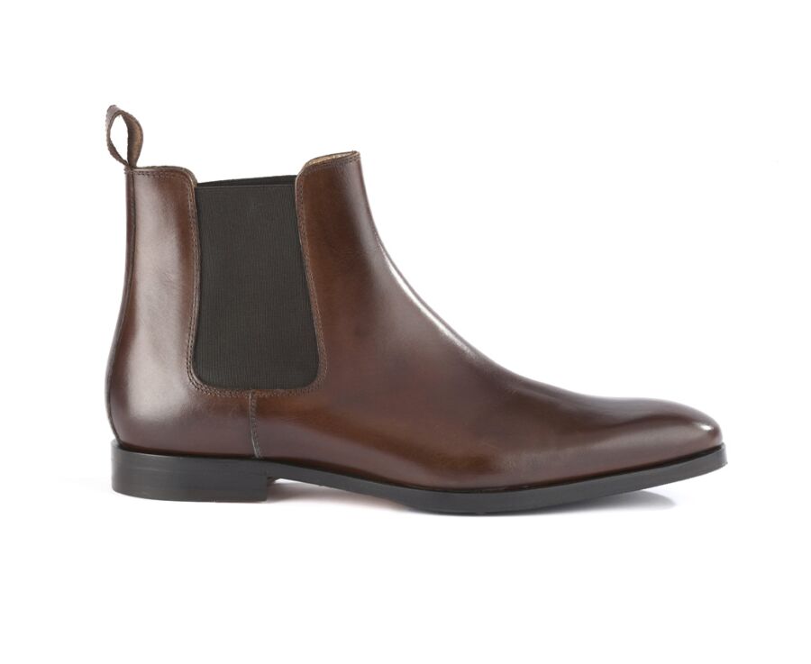 Chelsea boots cuir homme Chocolat - BERGAME PATIN