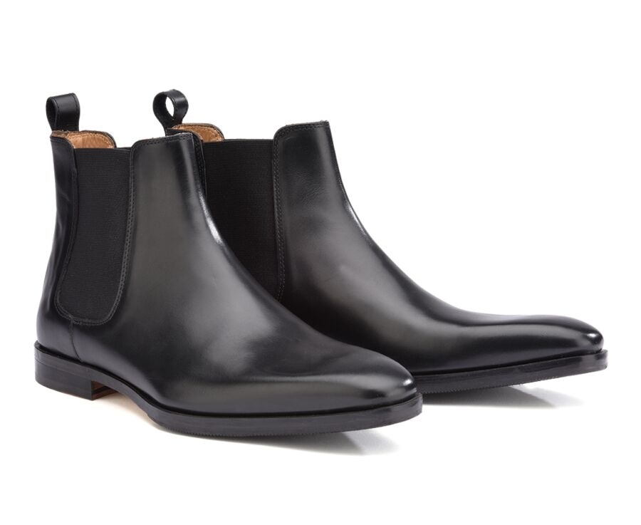 Chelsea boots cuir homme Noir - BERGAME PATIN