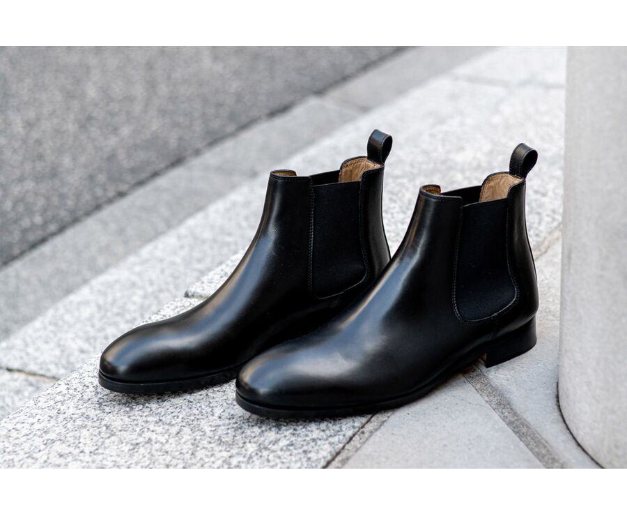Chelsea boots cuir homme Noir - BERGAME PATIN
