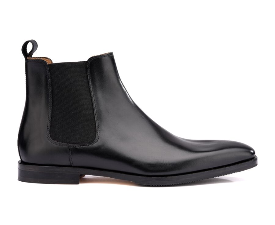 Chelsea boots cuir homme Noir - BERGAME PATIN
