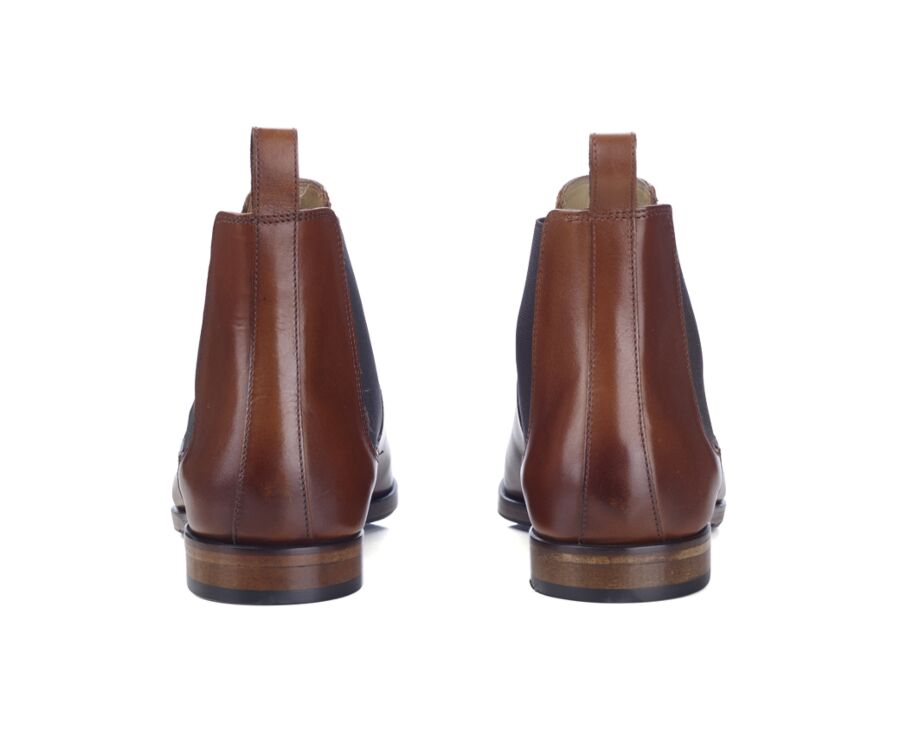 Chelsea boots cuir homme Acajou - BERGAME PATIN