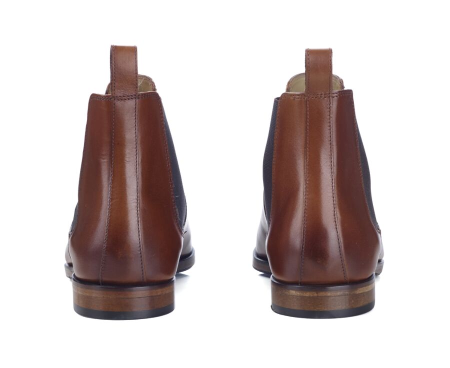 Chelsea boots cuir homme Acajou - BERGAME PATIN