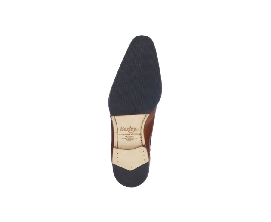 Chelsea boots cuir homme Acajou - BERGAME PATIN