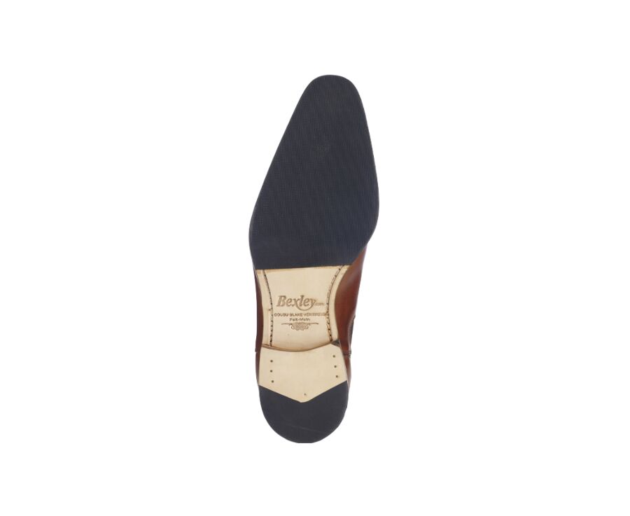Chelsea boots cuir homme Acajou - BERGAME PATIN