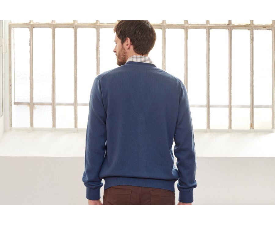 Gilet homme laine Bleu Pétrole - OWEN II