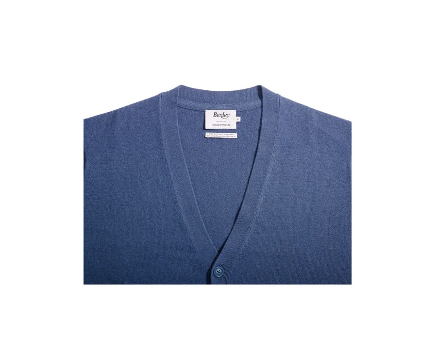 Gilet homme laine Bleu Pétrole - OWEN II