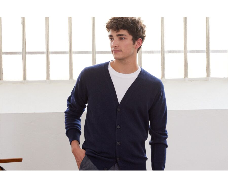 Gilet homme laine Bleu Marine - OWEN II