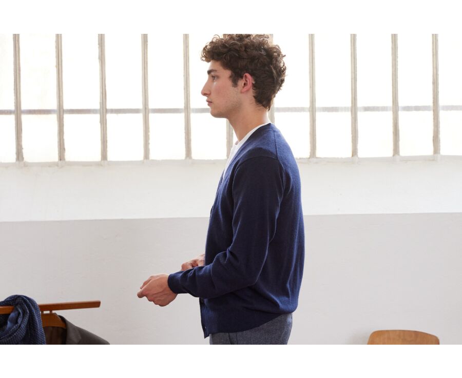 Gilet homme laine Bleu Marine - OWEN II