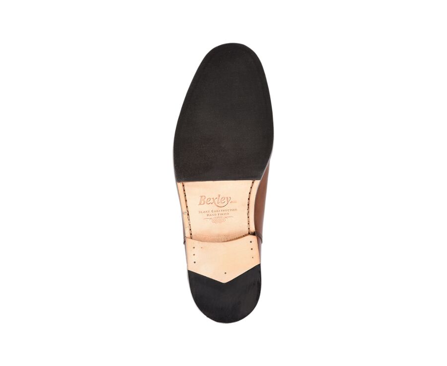 Chelsea boots cuir homme Châtaigne - FLAGER PATIN