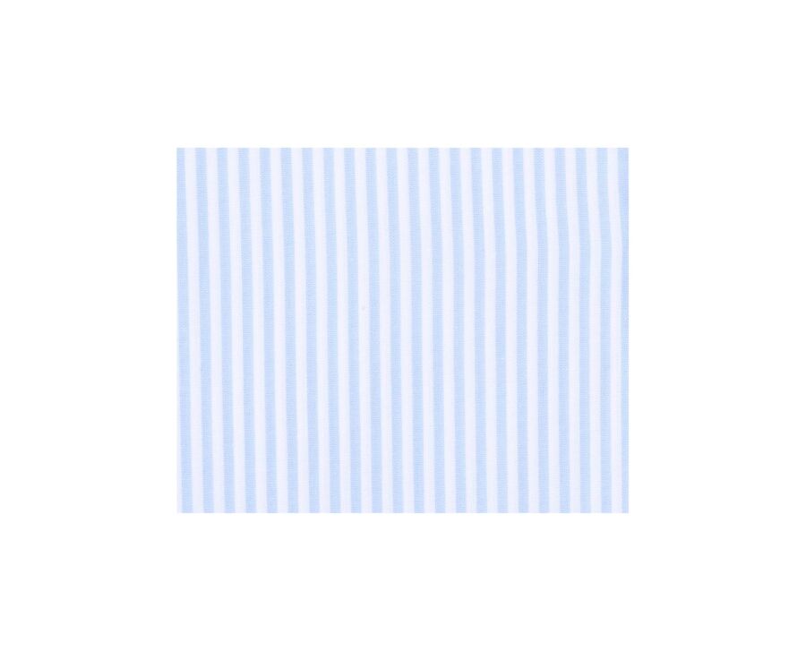 Chemise coton rayée bleu clair et blanc - MAXIMILIEN