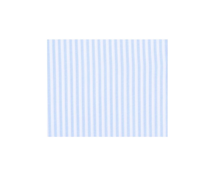 Chemise coton rayée bleu clair et blanc - MAXIMILIEN
