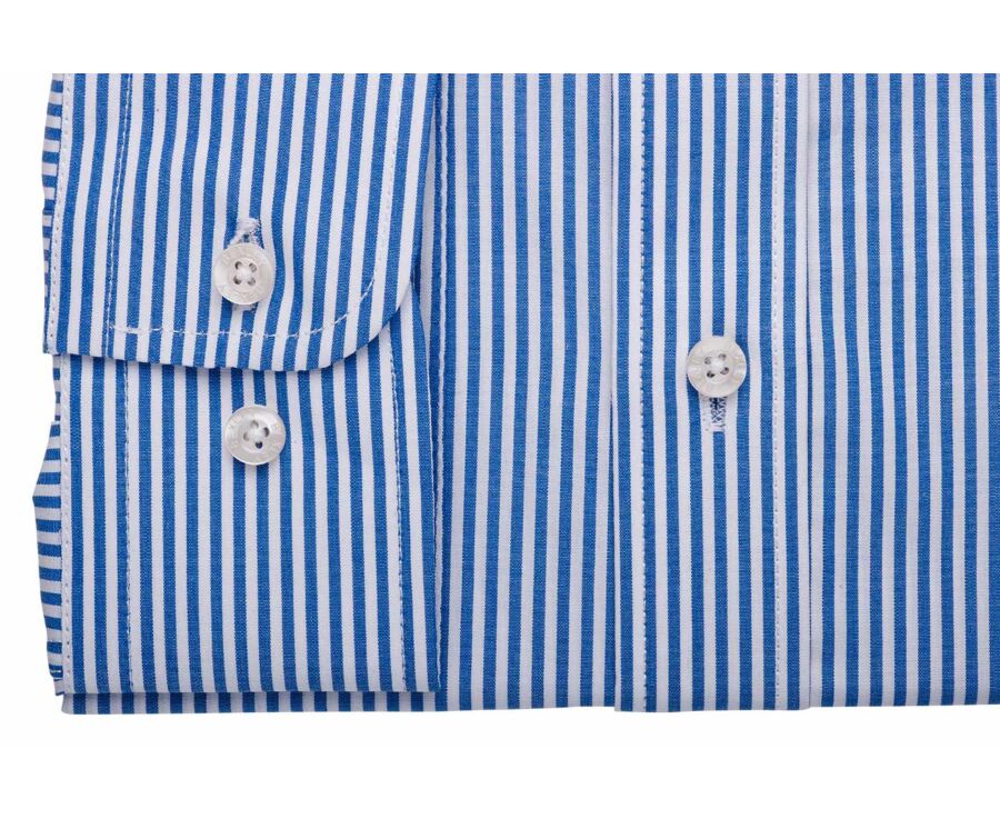 Chemise coton rayée bleu et blanc - MAXIMILIEN