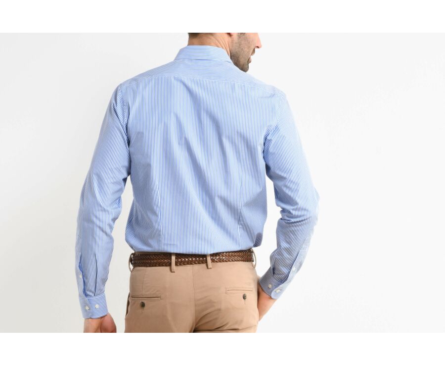 Chemise coton rayée bleu et blanc - MAXIMILIEN