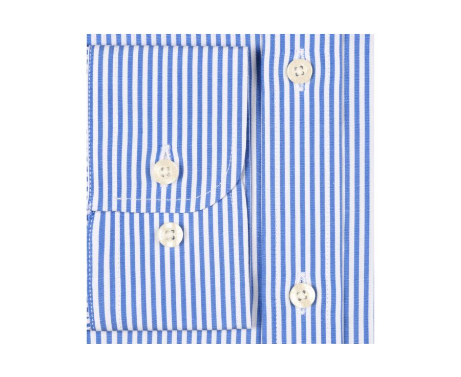 Chemise coton rayée bleu et blanc - MAXIMILIEN