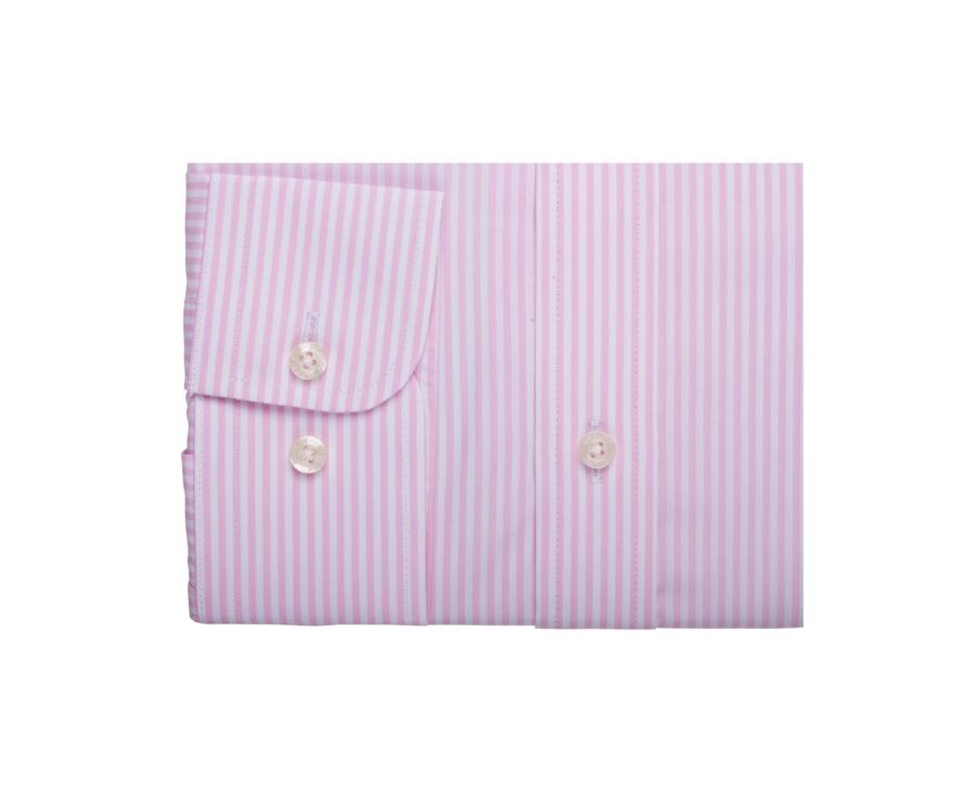 Chemise popeline rayée rose et blanc - MAXIMILIEN