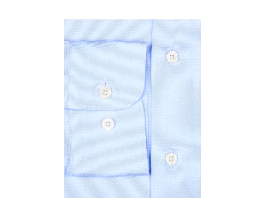 Chemise coton bleu pâle - Col français - PATERNE CLASSIC