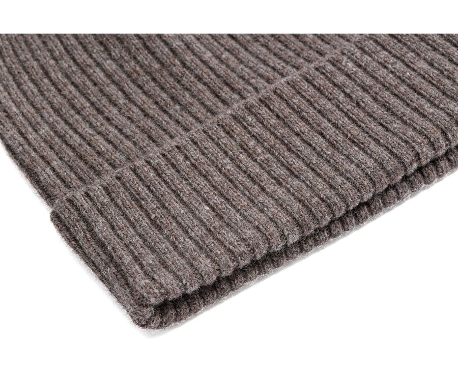 Bonnet laine homme Chocolat Chiné - BENNETH