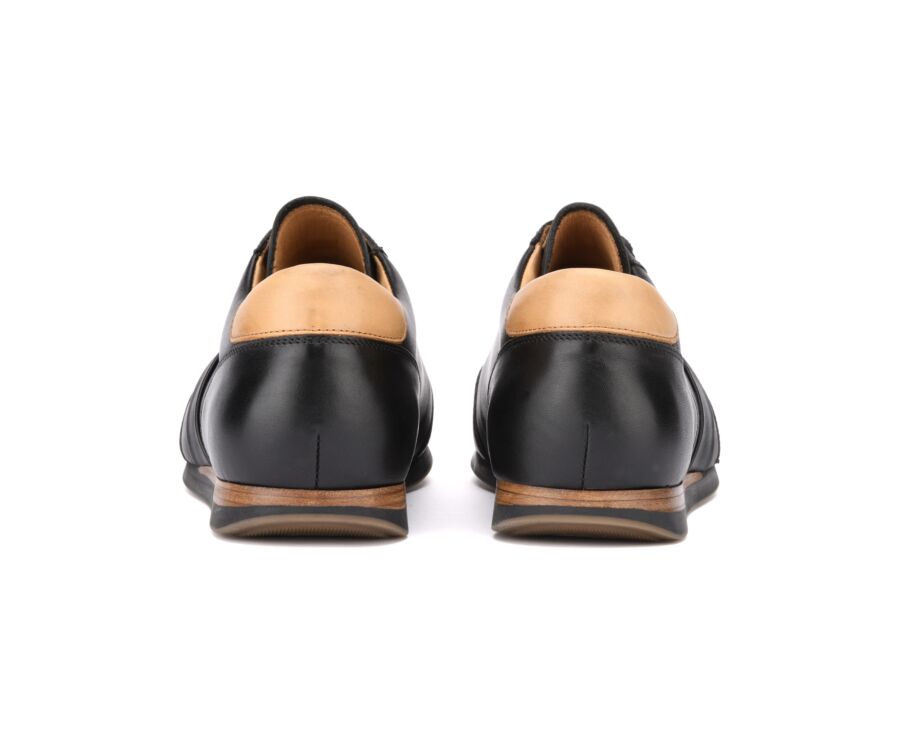 Sneakers Noir Patiné cuir homme - BUCKENDERRA