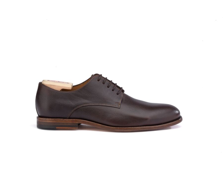 Derbies homme Chocolat Grainé semelle cuir - HILPERTON