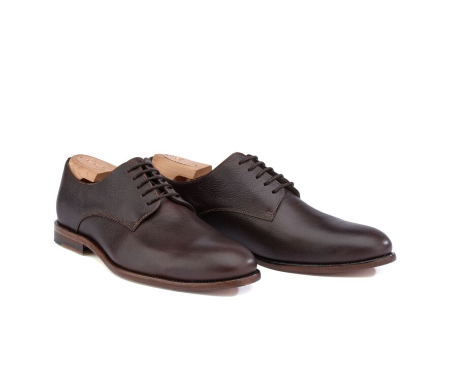 Derbies homme Chocolat Grainé semelle cuir - HILPERTON