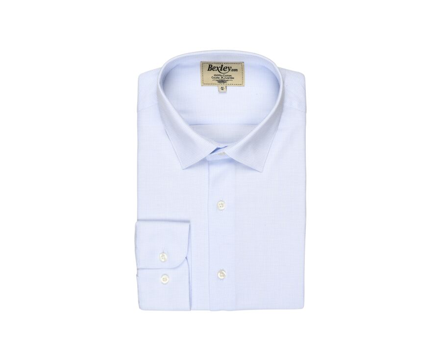 Chemise blanche coton popeline tramée - FIACRE
