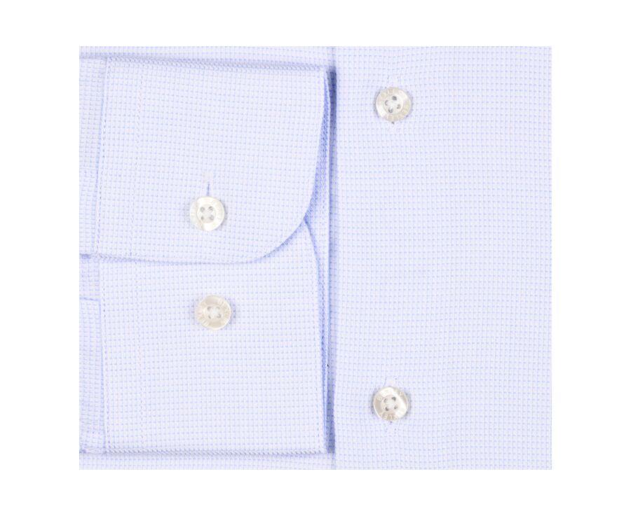 Chemise blanche coton popeline tramée - FIACRE