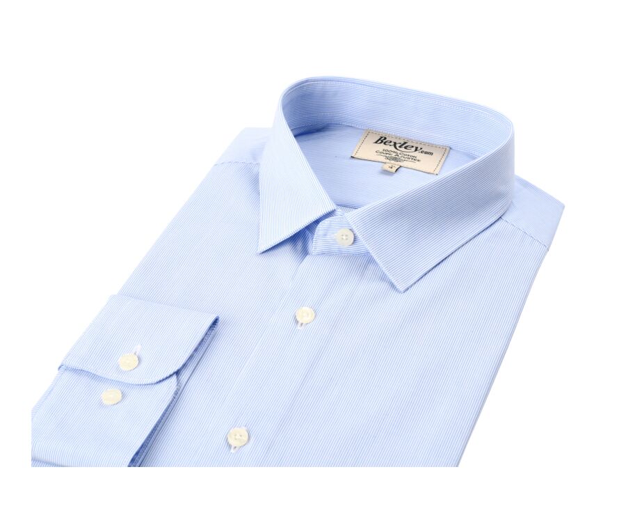 Chemise blanche à rayures bleues - ANSELME