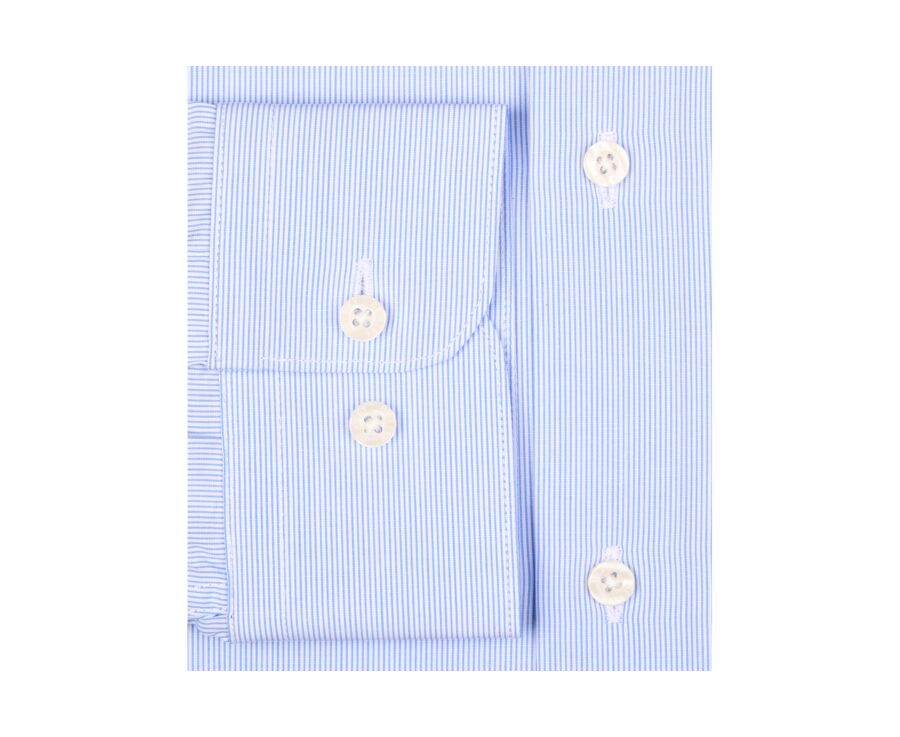 Chemise blanche à rayures bleues - ANSELME