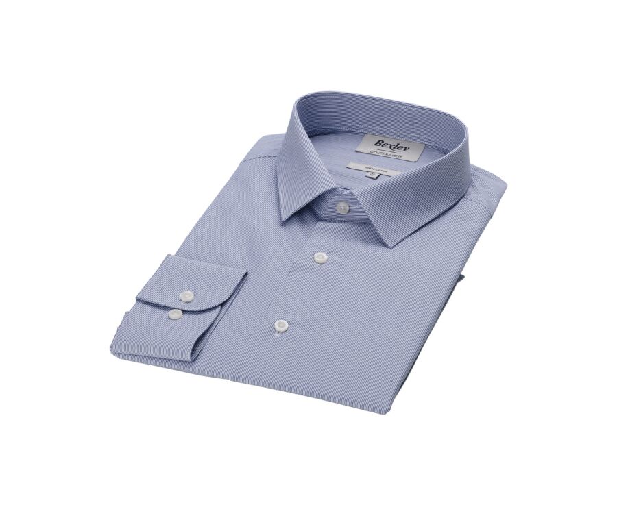 Chemise Bleue à rayures blanches - ANSELME